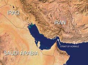 This photo shows the location of the Strait of Hormuz. Five Iranian Revolutionary Guardboats "seriously provoked" three U.S. warships in the Strait of Hormuz over the weekend, the Pentagon said Monday. (Xinhua/Reuters Photo)