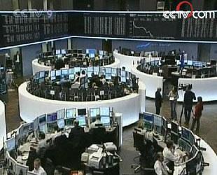 European stocks nose dived Monday in a global market rout on concerns the US might be heading for a recession. (CCTV.com)