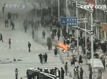 Violence scars Lhasa.