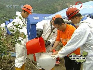 A massive disinfection program has so far prevented any epidemics in the earthquake zone.