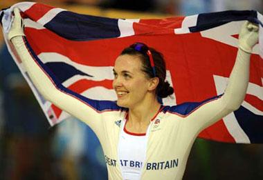 Victoria&nbsp;Pendleton&nbsp;of&nbsp;Great&nbsp;Britain&nbsp;celebrates&nbsp;with&nbsp;the&nbsp;national&nbsp;flag&nbsp;after&nbsp;winning&nbsp;in&nbsp;the&nbsp;Women's&nbsp;Sprint&nbsp;Finals&nbsp;of&nbsp;the&nbsp;cycling-track&nbsp;event&nbsp;during&nbsp;the&nbsp;Beijing&nbsp;2008&nbsp;Olympic&nbsp;Games&nbsp;at&nbsp;the&nbsp;Laoshan&nbsp;Velodrome&nbsp;in&nbsp;Beijing,&nbsp;China,&nbsp;Aug.&nbsp;19,&nbsp;2008.&nbsp;Victoria&nbsp;Pendleton&nbsp;of&nbsp;Great&nbsp;Britain&nbsp;won&nbsp;the&nbsp;gold&nbsp;medal.&nbsp;(Xinhua/Gaesang&nbsp;Dawa)