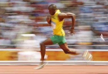 Jamaica's&nbsp;Usain&nbsp;Bolt&nbsp;competes&nbsp;during&nbsp;the&nbsp;first&nbsp;round&nbsp;of&nbsp;the&nbsp;men's&nbsp;200m&nbsp;heats&nbsp;at&nbsp;the&nbsp;
