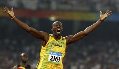 Usain&nbsp;Bolt&nbsp;of&nbsp;Jamaica&nbsp;celebrates&nbsp;winning&nbsp;the&nbsp;men's&nbsp;200m&nbsp;final&nbsp;of&nbsp;the&nbsp;athletics&nbsp;competition&nbsp;in&nbsp;the&nbsp;National&nbsp;Stadium&nbsp;at&nbsp;the&nbsp;Beijing&nbsp;2008&nbsp;Olympic&nbsp;Games&nbsp;August&nbsp;20,&nbsp;2008.&nbsp;Bolt&nbsp;set&nbsp;a&nbsp;new&nbsp;world&nbsp;record&nbsp;with&nbsp;a&nbsp;timing&nbsp;of&nbsp;19.30&nbsp;seconds.&nbsp;[Agencies]