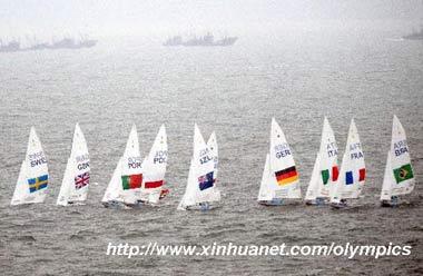 Sailors&nbsp;compete&nbsp;during&nbsp;Star&nbsp;Medal&nbsp;Race&nbsp;of&nbsp;the&nbsp;Beijing&nbsp;2008&nbsp;Olympic&nbsp;Games&nbsp;Sailing&nbsp;event&nbsp;in&nbsp;Qingdao,&nbsp;Olympic&nbsp;co-host&nbsp;city&nbsp;in&nbsp;east&nbsp;China's&nbsp;Shandong&nbsp;Province,&nbsp;Aug.&nbsp;21,&nbsp;2008.&nbsp;Iain&nbsp;Percy/Andrew&nbsp;Simpson&nbsp;of&nbsp;Great&nbsp;Britain&nbsp;(1st&nbsp;L)&nbsp;won&nbsp;the&nbsp;gold&nbsp;medal&nbsp;in&nbsp;the&nbsp;event.&nbsp;Robert&nbsp;Scheidt/Bruno&nbsp;Prada&nbsp;of&nbsp;Brazil&nbsp;(2nd&nbsp;L)&nbsp;won&nbsp;the&nbsp;silver.&nbsp;(Xinhua&nbsp;Photo)