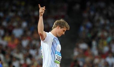 Andreas&nbsp;Thorkildsen&nbsp;of&nbsp;Norway&nbsp;getures&nbsp;during&nbsp;the&nbsp;men's&nbsp;javelin&nbsp;throw&nbsp;final&nbsp;at&nbsp;the&nbsp;National&nbsp;Stadium,&nbsp;also&nbsp;known&nbsp;as&nbsp;the&nbsp;Bird's&nbsp;Nest,&nbsp;during&nbsp;Beijing&nbsp;2008&nbsp;Olympic&nbsp;Games&nbsp;in&nbsp;Beijing,&nbsp;China,&nbsp;Aug.&nbsp;23,&nbsp;2008.&nbsp;Andreas&nbsp;Thorkildsen&nbsp;won&nbsp;the&nbsp;title.(Xinhua&nbsp;Photo)