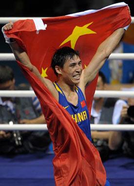 Zhang&nbsp;Xiaoping&nbsp;of&nbsp;China&nbsp;celebrates&nbsp;after&nbsp;defeating&nbsp;Kenny&nbsp;Egan&nbsp;of&nbsp;Ireland&nbsp;at&nbsp;the&nbsp;men’s&nbsp;light&nbsp;heavy&nbsp;(81kg)&nbsp;final&nbsp;bout&nbsp;at&nbsp;Beijing&nbsp;2008&nbsp;Olympic&nbsp;Games&nbsp;boxing&nbsp;event&nbsp;at&nbsp;Worker’s&nbsp;Gymnasium&nbsp;in&nbsp;Beijing,&nbsp;China,&nbsp;Aug.&nbsp;24,&nbsp;2008.&nbsp;Zhang&nbsp;Xiaoping&nbsp;won&nbsp;the&nbsp;gold&nbsp;medal&nbsp;of&nbsp;the&nbsp;event.&nbsp;(Xinhua&nbsp;Photo)