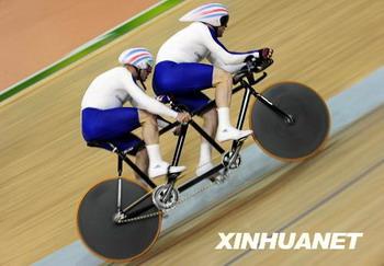 Great&nbsp;Britain's&nbsp;Anthony&nbsp;Kappes&nbsp;and&nbsp;his&nbsp;pilot&nbsp;partner&nbsp;Storey&nbsp;Barney&nbsp;compete&nbsp;in&nbsp;the&nbsp;Men's&nbsp;1km&nbsp;Time&nbsp;Trial&nbsp;cycling&nbsp;events&nbsp;in&nbsp;the&nbsp;Laoshan&nbsp;Velodrome&nbsp;in&nbsp;Beijing&nbsp;on&nbsp;Monday,&nbsp;September&nbsp;8,&nbsp;2008.&nbsp;The&nbsp;pair&nbsp;finished&nbsp;first&nbsp;in&nbsp;the&nbsp;race,&nbsp;claiming&nbsp;another&nbsp;gold&nbsp;medal&nbsp;for&nbsp;the&nbsp;British&nbsp;cycling&nbsp;squad.[Photo:Xinhuanet]