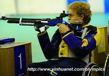 Jonas&nbsp;Jacobsson&nbsp;of&nbsp;Sweden&nbsp;competes&nbsp;in&nbsp;the&nbsp;men's&nbsp;R1-10m&nbsp;air&nbsp;rifle&nbsp;standing&nbsp;SH1&nbsp;final&nbsp;of&nbsp;shooting&nbsp;event&nbsp;during&nbsp;Beijing&nbsp;2008&nbsp;Paralympic&nbsp;Games&nbsp;in&nbsp;Beijing,&nbsp;Sept.&nbsp;8,&nbsp;2008.&nbsp;Jonas&nbsp;Jacobsson&nbsp;won&nbsp;the&nbsp;gold&nbsp;with&nbsp;a&nbsp;total&nbsp;score&nbsp;of&nbsp;700.5.&nbsp;(Xinhua/Ren&nbsp;Yong)