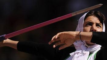 Safia&nbsp;Djelal&nbsp;of&nbsp;Algeria&nbsp;prepares&nbsp;to&nbsp;throw&nbsp;the&nbsp;javalin&nbsp;in&nbsp;the&nbsp;final&nbsp;of&nbsp;the&nbsp;women's&nbsp;Javalin&nbsp;F57/58&nbsp;event&nbsp;during&nbsp;the&nbsp;2008&nbsp;Beijing&nbsp;Paralympic&nbsp;Games&nbsp;at&nbsp;the&nbsp;National&nbsp;Stadium&nbsp;in&nbsp;the&nbsp;Chinese&nbsp;capital&nbsp;on&nbsp;September&nbsp;11,&nbsp;2008.