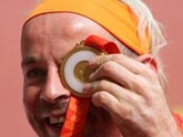 Thomas Geierspichler of Austria wins men&acute;s marathon T52 gold