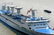 Satellite tracking ships at work