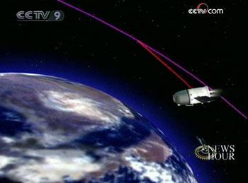 The first task the astronauts have to do is to lock the hatch of the re-entry module and then separate it from the orbital capsule.