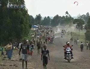 Tens of thousands of residents in an eastern town are fleeing for their lives.(CCTV.com)