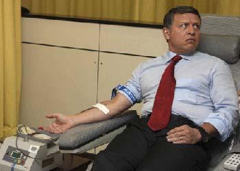 Jordan's&nbsp;King&nbsp;Abdullah&nbsp;donates&nbsp;blood&nbsp;for&nbsp;Palestinians&nbsp;in&nbsp;Gaza,&nbsp;in&nbsp;Amman&nbsp;December&nbsp;29,&nbsp;2008.(Xinhua&nbsp;Photo)