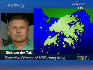 Mr.&nbsp;Dick&nbsp;Van&nbsp;Der&nbsp;Tak,&nbsp;Executive&nbsp;Director&nbsp;of&nbsp;Medecins&nbsp;Sans&nbsp;Frontieres,&nbsp;at&nbsp;the&nbsp;Hong&nbsp;Kong&nbsp;office.(CCTV.com)