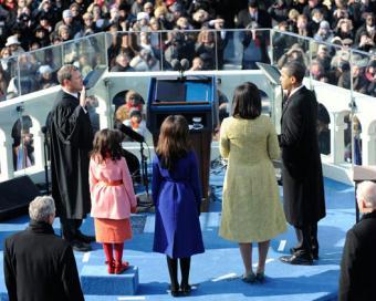 Obama sworn in as America's first black president