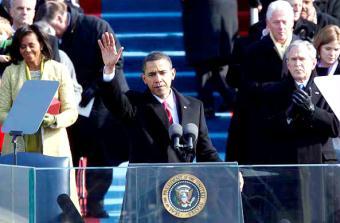 Obama sworn in as America's first black president