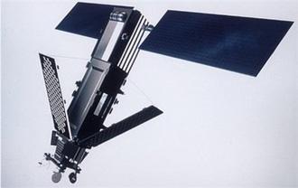 hand out picture shows an Iridium communications satellite. (AFP/HO/File/Iridium Llc)
