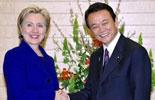 <a href=http://www.cctv.cn/english/20090218/101619.shtml target=_blank>US secretary of state meets Japanese leaders on bilateral ties</a>