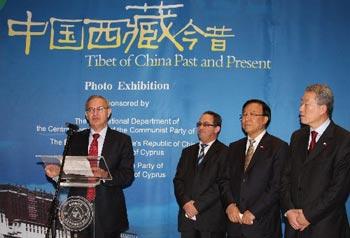 In Cyprus a photo exhibition on Tibet's past and present has opened in the capital of Nicosia.