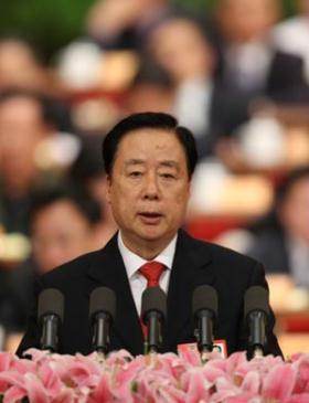 Sun Yongfu, member of the 11th National Committee of the Chinese People's Political Consultative Conference (CPPCC), speaks at the fourth plenary meeting of the Second Session of the 11th National Committee of the CPPCC held at the Great Hall of the People in Beijing, capital of China, March 9, 2009. (Xinhua/Yao Dawei)