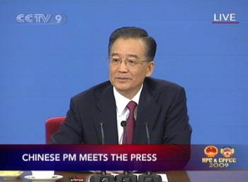 Chinese Premier Wen Jiabao to meet the press