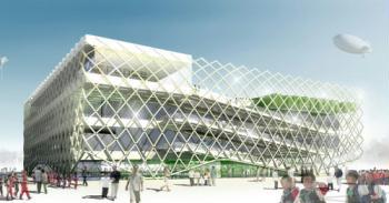 France's "Shanghai World Expo Bureau" is promoting its idea of a "sensitive city", with a six-thousand-square-meter exhibition hall on water.