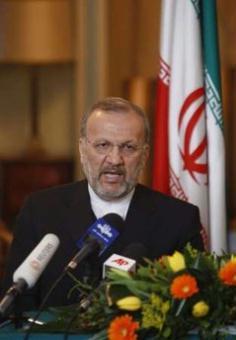Iran's Foreign Minister Manouchehr Mottaki addresses a news conference after the International Somali donors conference in Brussels April 23, 2009. International donors pledged on Thursday to give Somalia more than $250 million to build up its security forces, fight piracy and restore order, a senior EU official said.REUTERS/Francois Lenoir