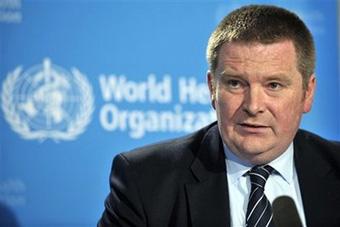 Michael Ryan, WHO Director of Global Alert and Response of the World Health Organization (WHO), looks on prior to a press conference about the A H1N1 Flu at the World Health Organization (WHO) headquarters in Geneva, Switzerland, Saturday, May 2, 2009.(AP Photo/KEYSTONE/Martial Trezzini)