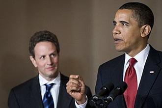 US&nbsp;President&nbsp;Barack&nbsp;Obama&nbsp;and&nbsp;US&nbsp;Treasury&nbsp;Secretary&nbsp;Timothy&nbsp;Geithner&nbsp;(L)&nbsp;deliver&nbsp;remarks&nbsp;on&nbsp;US&nbsp;tax&nbsp;reform&nbsp;in&nbsp;the&nbsp;Grand&nbsp;Foyer&nbsp;of&nbsp;the&nbsp;White&nbsp;House&nbsp;in&nbsp;Washington,&nbsp;DC.&nbsp;&nbsp;(AFP/Jim&nbsp;Watson)