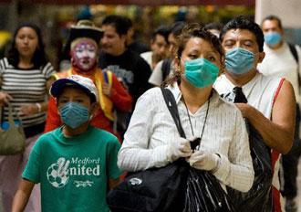 People&nbsp;wear&nbsp;surgical&nbsp;masks&nbsp;in&nbsp;Mexico&nbsp;city,&nbsp;May&nbsp;3,&nbsp;2009.&nbsp;Mexican&nbsp;Health&nbsp;Minister&nbsp;Jose&nbsp;Angel&nbsp;Cordova&nbsp;Villalobos&nbsp;late&nbsp;Sunday&nbsp;raised&nbsp;the&nbsp;death&nbsp;toll&nbsp;of&nbsp;the&nbsp;A/H1N1&nbsp;flu&nbsp;to&nbsp;22&nbsp;and&nbsp;the&nbsp;number&nbsp;of&nbsp;infected&nbsp;cases&nbsp;to&nbsp;568&nbsp;in&nbsp;the&nbsp;country.&nbsp;(Xinhua/AFP&nbsp;Photo)