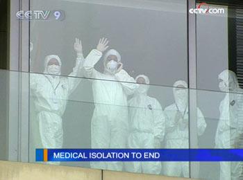 The passengers on flight AM098 from Mexico to Shanghai will end seven days of medical isolation on Thursday morning.