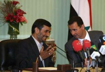 Syria's&nbsp;President&nbsp;Bashar&nbsp;al-Assad&nbsp;(R)&nbsp;and&nbsp;his&nbsp;Iran's&nbsp;counterpart&nbsp;Mahmoud&nbsp;Ahmadinejad&nbsp;speak&nbsp;during&nbsp;a&nbsp;news&nbsp;conference&nbsp;at&nbsp;al-Shaeb&nbsp;presidential&nbsp;palace&nbsp;in&nbsp;Damascus&nbsp;May&nbsp;5,&nbsp;2009.REUTERS/Khaled&nbsp;al-Hariri
