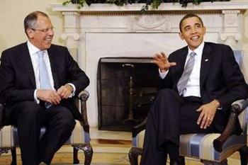 U.S.&nbsp;President&nbsp;Barack&nbsp;Obama&nbsp;(R)&nbsp;and&nbsp;Foreign&nbsp;Minister&nbsp;of&nbsp;Russia&nbsp;Sergey&nbsp;Lavrov&nbsp;laugh&nbsp;as&nbsp;they&nbsp;greet&nbsp;reporters&nbsp;after&nbsp;their&nbsp;meeting&nbsp;in&nbsp;the&nbsp;Oval&nbsp;Office&nbsp;at&nbsp;the&nbsp;White&nbsp;House&nbsp;in&nbsp;Washington,&nbsp;May&nbsp;7,&nbsp;2009.REUTERS/Jonathan&nbsp;Ernst(UNITED&nbsp;STATES&nbsp;POLITICS&nbsp;IMAGES&nbsp;OF&nbsp;THE&nbsp;DAY)