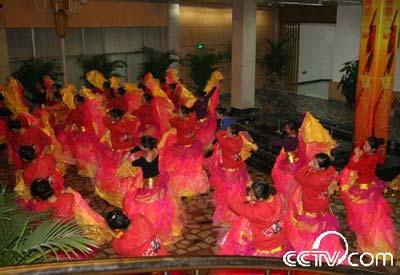 Girls busy in practising the dance