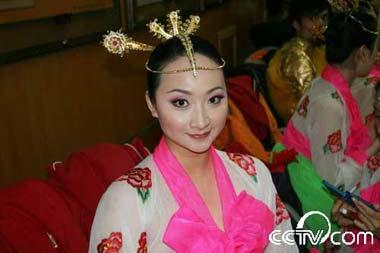 Beautiful ethnic girls with their particular costumes.