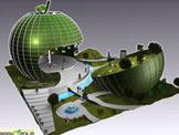 Romania unveils apple-shaped pavilion