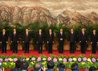<font color=red>Hu Jintao heads Politburo Standing Committee, with four new faces joining in</font>