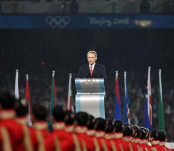 International&nbsp;Olympic&nbsp;Committee&nbsp;(IOC)&nbsp;President&nbsp;Jacques&nbsp;Rogge&nbsp;delivers&nbsp;a&nbsp;speech&nbsp;at&nbsp;the&nbsp;Beijing&nbsp;2008&nbsp;Olympic&nbsp;Games&nbsp;closing&nbsp;ceremony&nbsp;in&nbsp;the&nbsp;National&nbsp;Stadium,&nbsp;or&nbsp;the&nbsp;Bird's&nbsp;Nest,&nbsp;in&nbsp;Beijing,&nbsp;China,&nbsp;on&nbsp;Aug.&nbsp;24,&nbsp;2008.&nbsp;(Xinhua&nbsp;Photo)