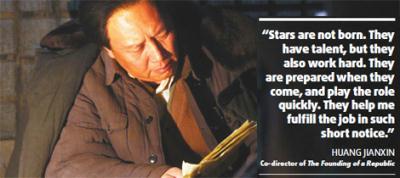 Chinese actor Tang Guoqiang plays Mao Zedong in The Founding of a Republic.