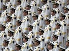 The Military Band of the Chinese People&acute;s Liberation Army plays welcome music