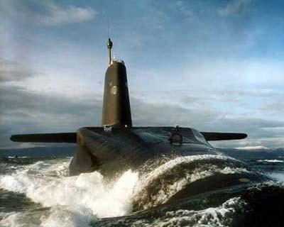handout photo from the British Ministry of Defence shows the HMS Vanguard. British and French nuclear submarines collided in the Atlantic Ocean earlier this month, officials admitted Monday, confirming an embarrassing accident involving highly sensitive technology. (Xinhua/AFP Photo)