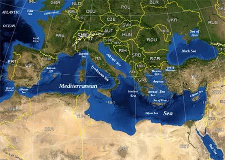Map&nbsp;of&nbsp;The&nbsp;Mediterranean&nbsp;Sea&nbsp;